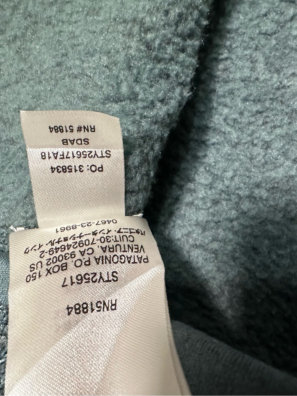 Patagonia Better Sweater 1/4 Zip Pullover Womens Small Teal Fleece STY25617 - Picture 7 of 7